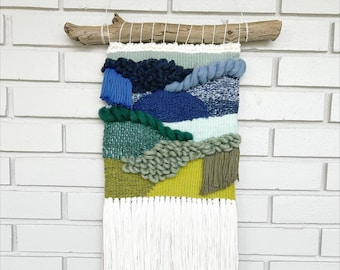 CYAN #2 | Woven Wall Hanging | Weaving | Wall Art