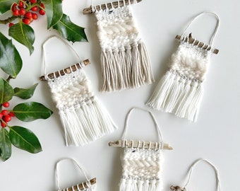 ORNAMENT - Neutral Tones | Mini Weaving | Woven Wall Hanging | Weaving | Wall Art