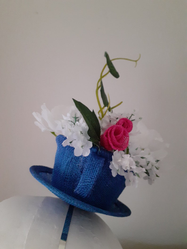 Royal Blue Cup and Saucer Headpiece. Etsy