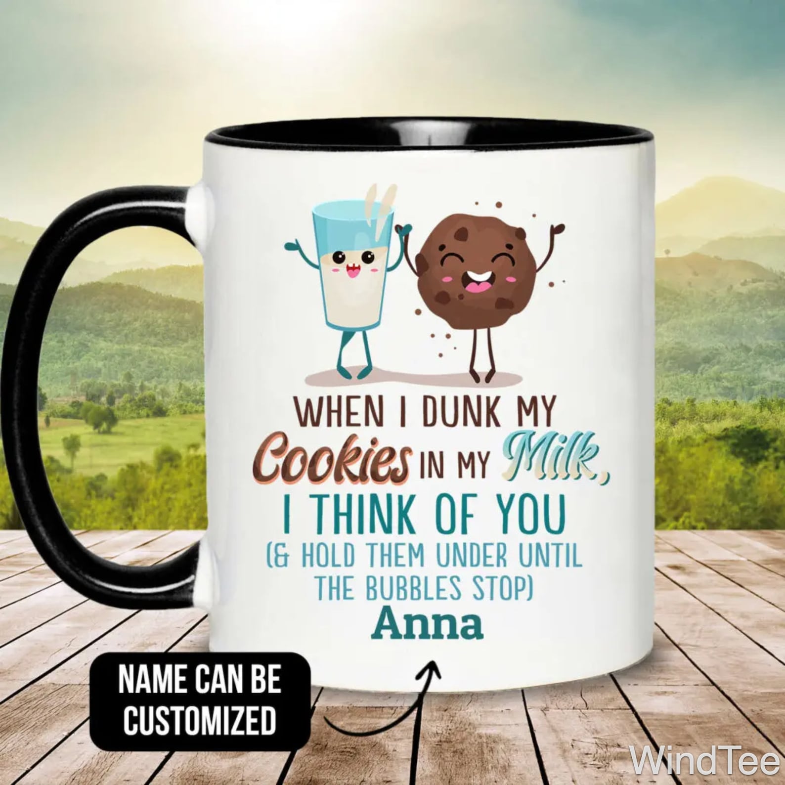 Personalized When I Dunk My Cookies In My Milk I Think Of You Etsy