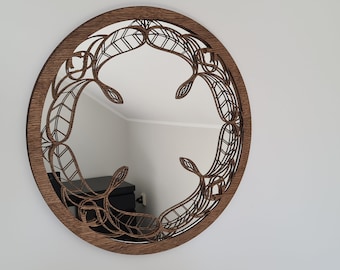 Aarav wooden mirror | Wooden Mirror home decor | Housewarming Gift | Created by DomasCraft