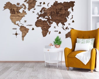 MAPA MUNDIAL DETALLADO, Regalos para mudanzas, Regalos para casa nueva, Regalos para inauguración de casa, Regalos para apartamento nuevo, Decoración del hogar, Regalos para vecinos, Mapa con chincheta