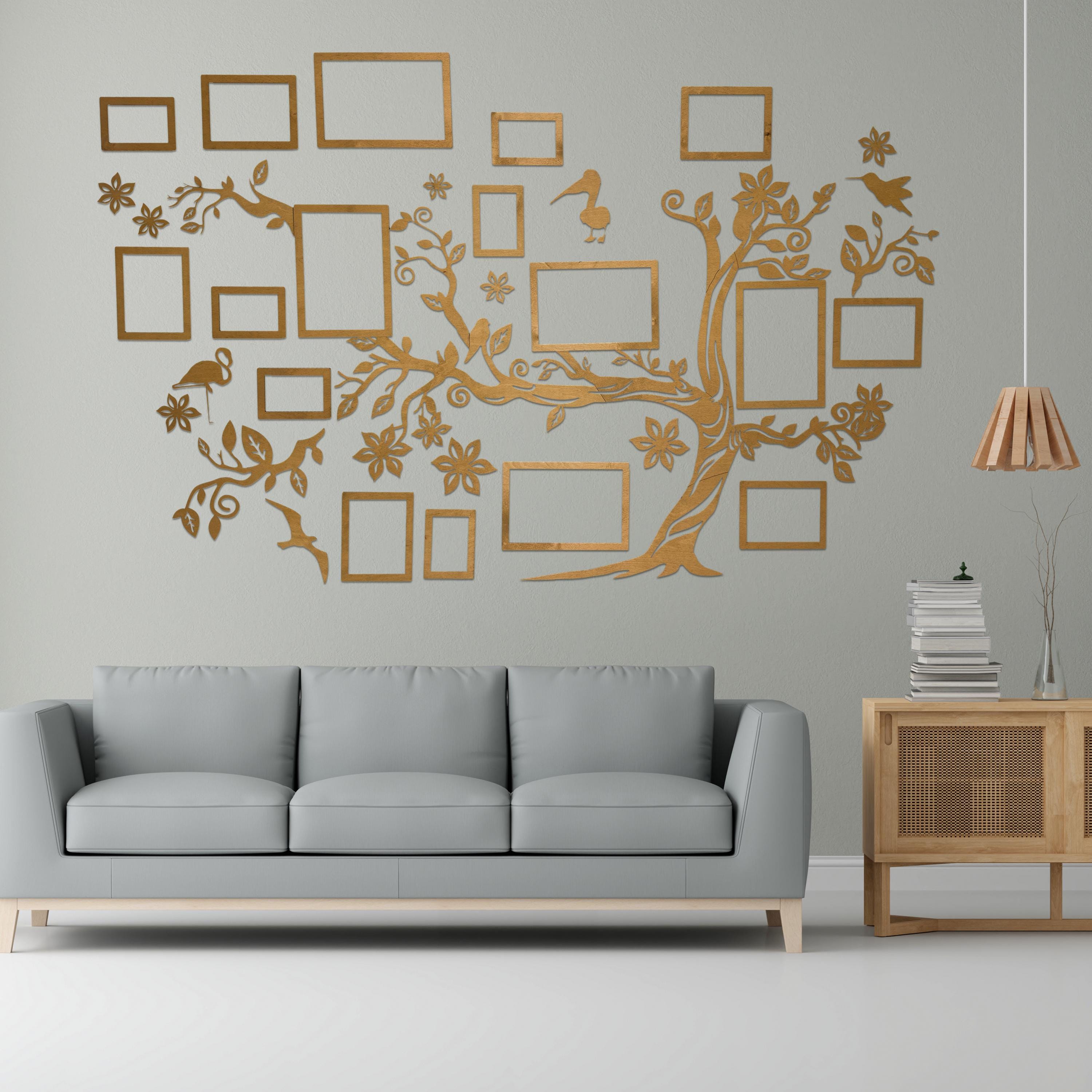 Handcrafted Wooden Family Tree Photo Display - Perfect Gift for Home ...