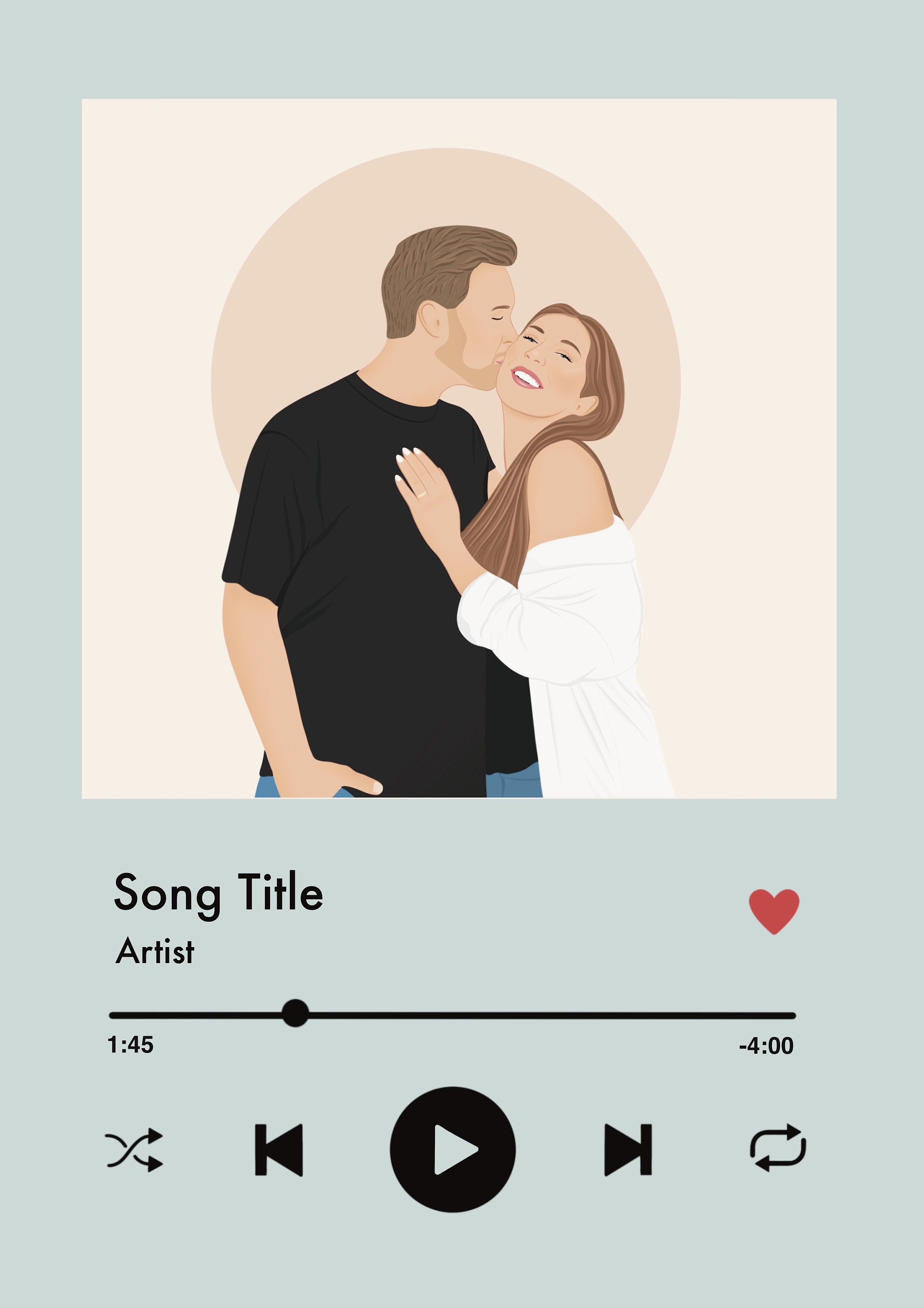 Spotify Drawiling CUSTOM SPOTIFY ALBUM, Cover Spotify Drawing, Custom Portrait, Cover ...