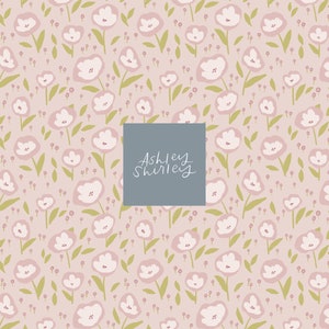 Pink on Pink Floral Seamless Pattern Surface Design Colorful Personal Use or Commercial Use with a License Paper, Clip Art image 2