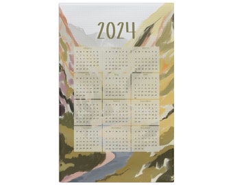 2024 Calendar Soft Tea Towel