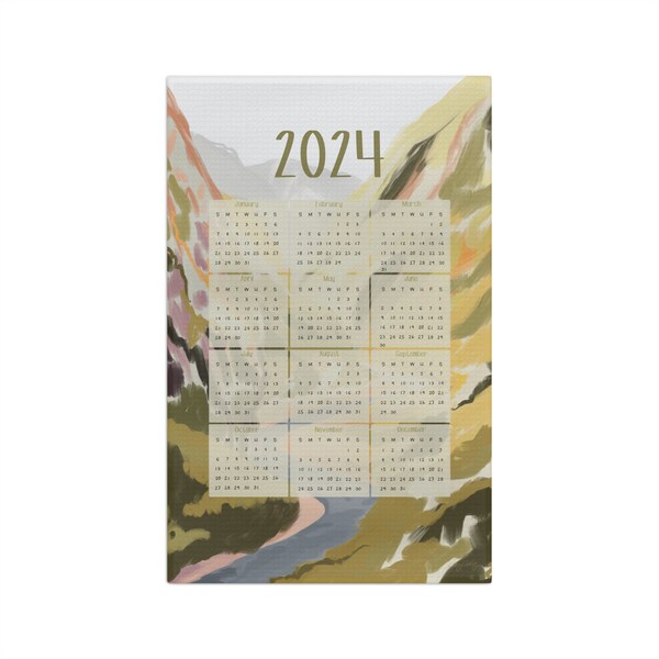 2024 Calendar Soft Tea Towel