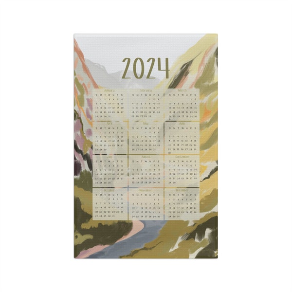 Tea Towel Calendar Etsy