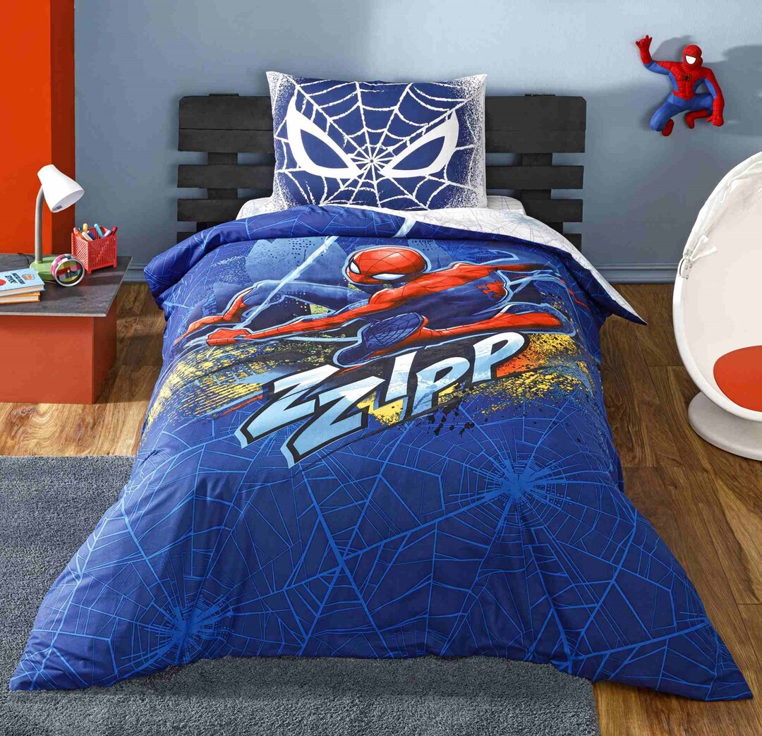 Spiderman Themed Bedding Set Spiderman Bedding Set Etsy