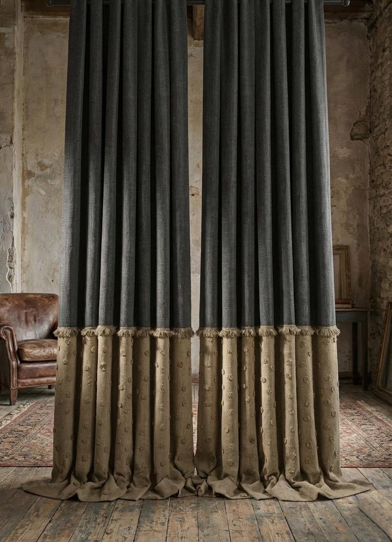 Gray And Tan Curtains