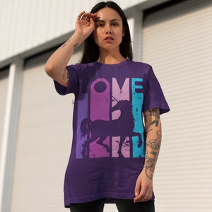 Pink purple and blue unicorn, Unisex unicorn t-shirt, Unicorn lover tee, Gift for unicorn lovers, Adult unicorn shirt