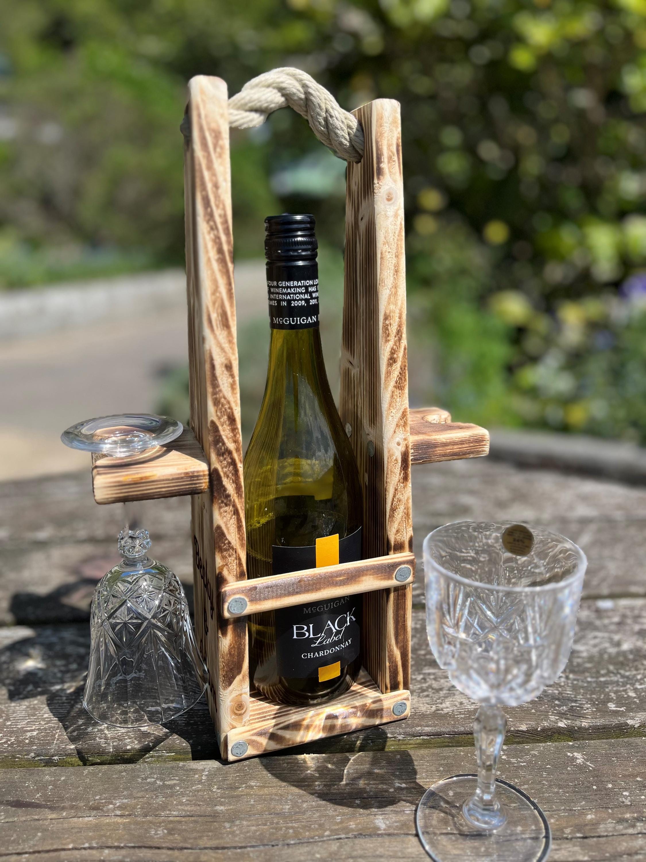 Rustic Wine Caddy - Etsy