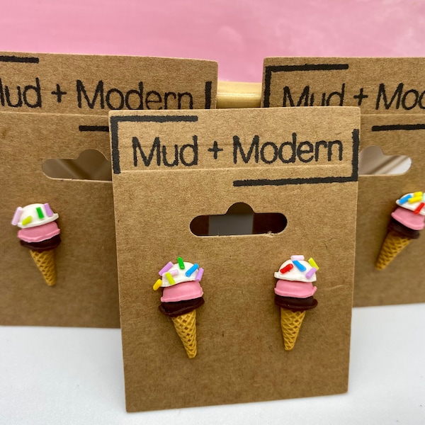 Kids Cone | Kids stud earrings, Ice cream cone studs, Food earrings