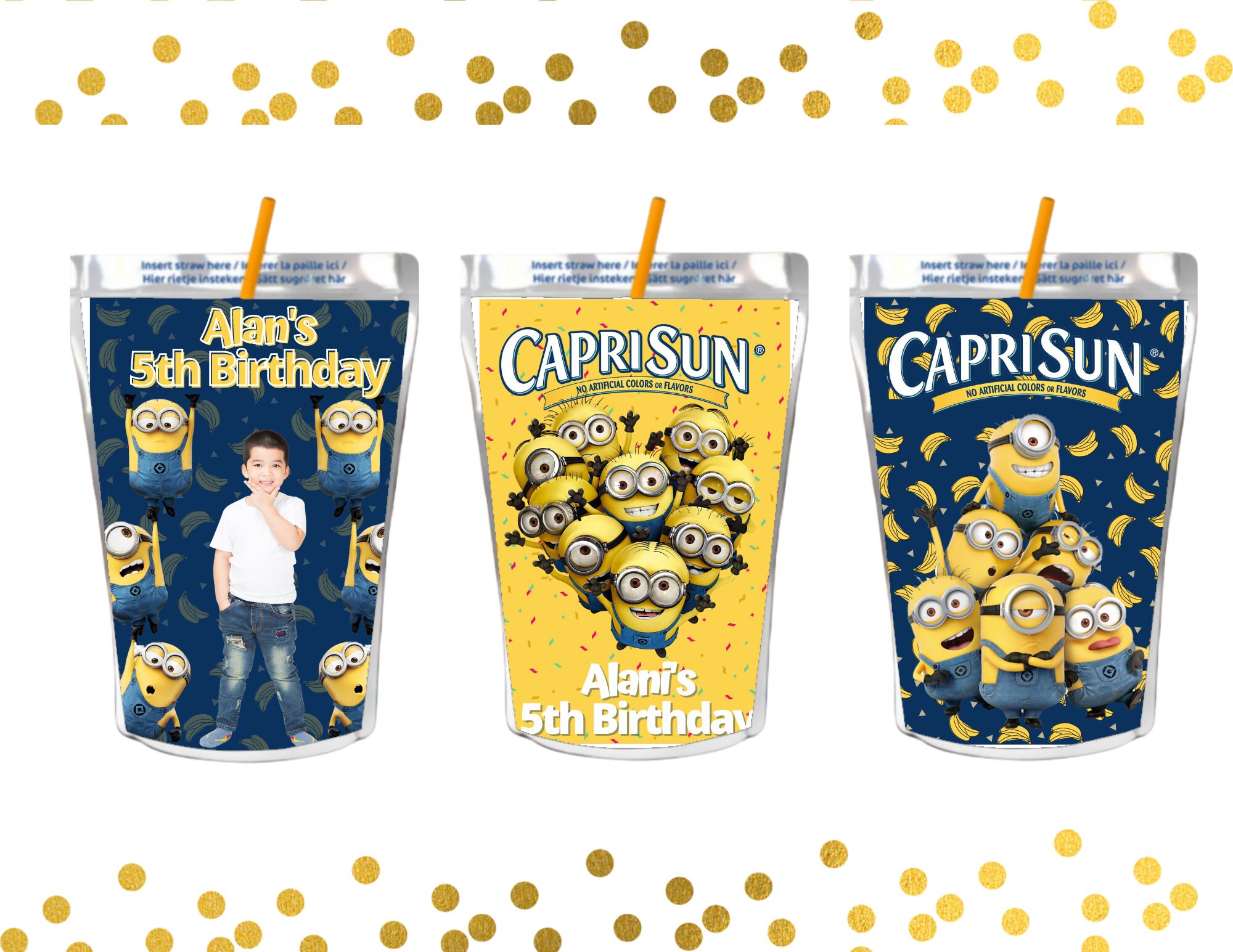 Minions Party Bundle Minions Capri sun Minions Labels Minions Chip Bag