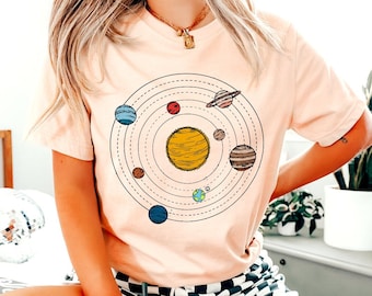Cool Space Shirt – Nature Galaxy Apparel - Outer Space T-shirt - Milky Way Outfit - Astronomy Father Clothing - Funny Solar System Gift