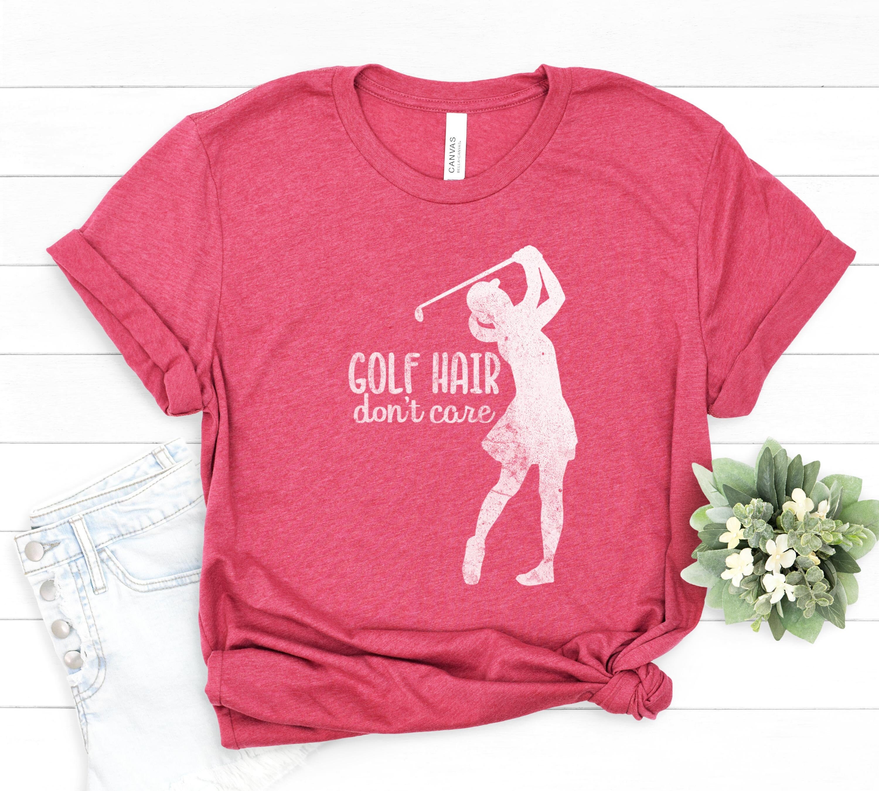 Golf Hair Don't Care TShirt Funny Golf Clothes Cool Etsy