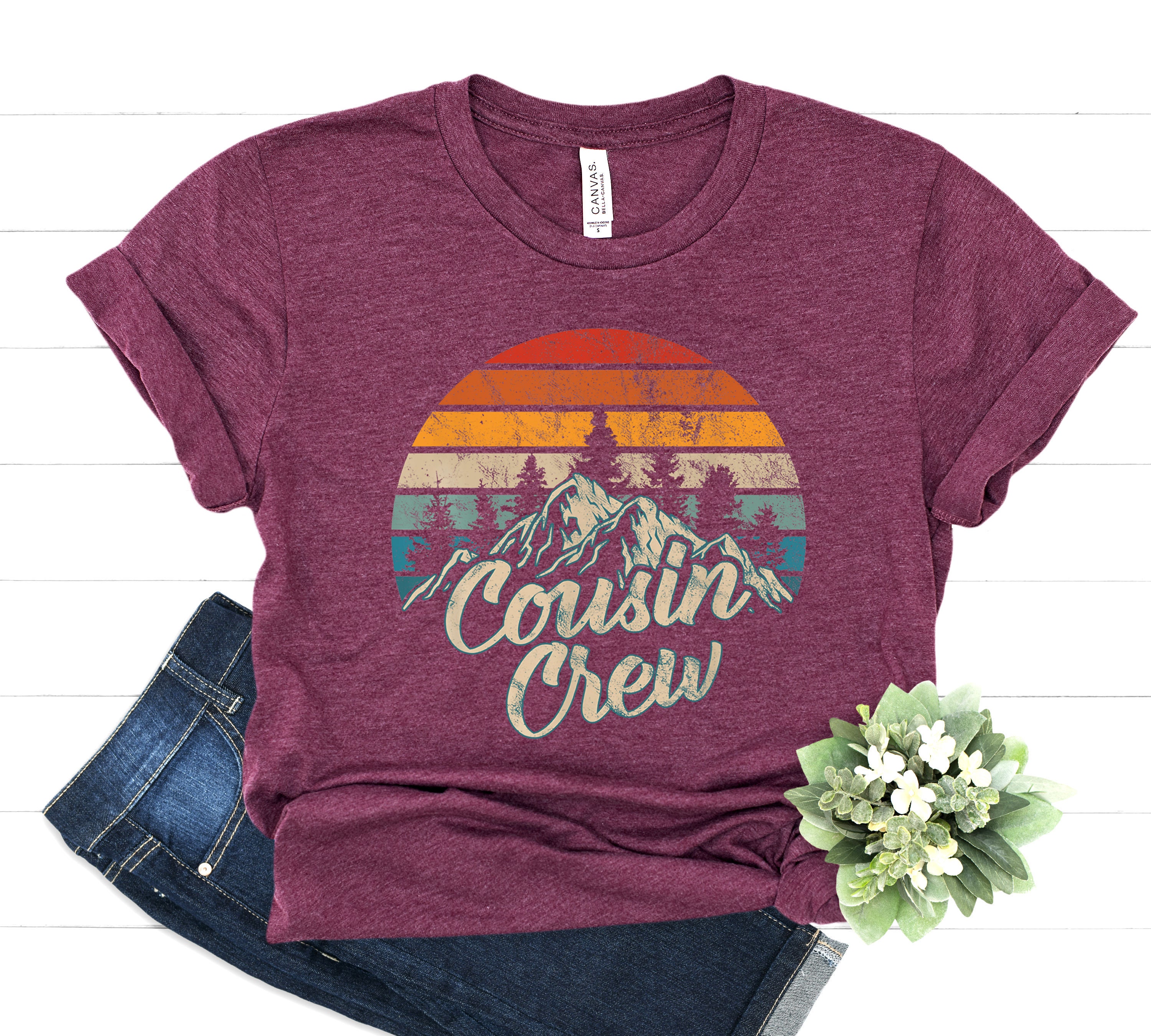 Cousin Crew Shirt Mountain and Trees T-shirt Matching - Etsy