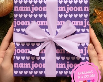 Namjoon Bts Gift Wrap Paper, Bts Christmas Wrapping Paper, RM Bts Merch, Kpop Fan Gift, Gift for Bts Army, Bts Birthday Gift Wrapping Paper