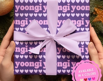 Yoongi Bts Gift Wrap Paper, Bts Christmas Wrapping Paper, Suga Bts Merch, Kpop Fan Gift, Gift for Bts Army, Bts Birthday Gift Wrapping Paper
