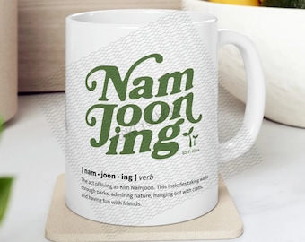 Namjooning-koffiemok, RM-mok, cadeau voor BTS-fan, BTS-merchandise, Namjoon Lover-cadeau, cadeau Kpop-liefhebber, cadeau Kpop-fan, BTS-mok, mok Bts-leger