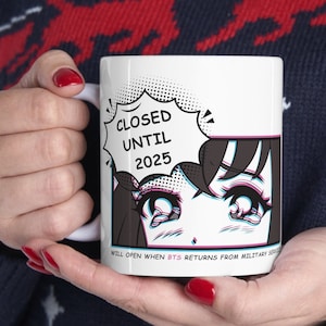 Taza BTS Cerrado hasta 2025, Merchandising BTS, Taza de Servicio Militar BTS, Regalo para el Ejército BTS, Regalo para Fans de Kpop, Taza BTS, Regalo BTS, Taza del Ejército BTS, Taza 2025