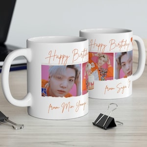 Bts Suga Coffee Mug, Bts Happy Birthday Mug, Bts Fan Gift, Bts Merch, Yoongi Fan Gift, Kpop Bday Gift, Bts Mug, Yoongi Birthday Mug