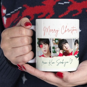 Bts Jin Coffee Mug, Gift for BTS Fan, BTS Merch, Kim Seokjin Lover Gift, Kpop Lover Gift, Jin Christmas Mug, BTS Mug, Bts Army Mug, Jin Mug