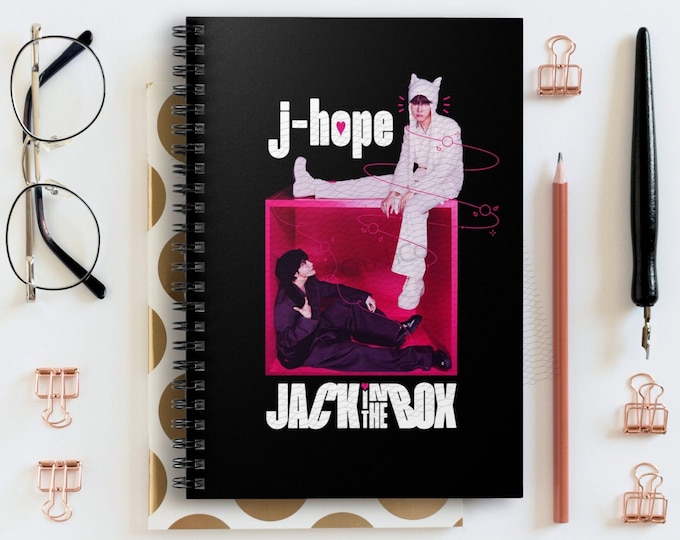 J-Hope "Jack In The Box" Spiral Notebook, Jhope Notebook, Bts Notebook, Bts J-Hope Journal,Bts Merch,Kpop Merch,HOPE Edition School Notebook