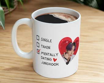 Mentaal dating Jungkook-koffiemok, Jungkook-mok, cadeau voor BTS-fan, BTS-merchandise, Jungkook Lover-cadeau, cadeau Kpop-liefhebber, cadeau Kpop-fan, cadeau Kpop-fan, BTS-mok
