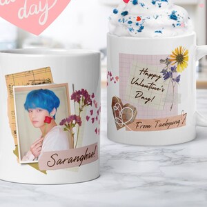 BTS Valentines Mug, Valentines Day Taehyung Mug, BTS Valentines Gift, Bts Merch, Bts Mug, Kpop Mug, Bts Borahae, Bts V Fan Gift, BTS V Mug