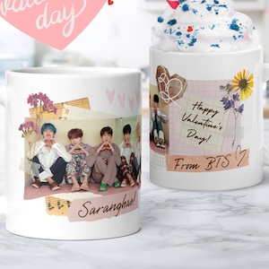 Valentines Day Bts Mug, BTS Valentines Mug, BTS Valentines Gift, Bts Merch, Bts Mug, Kpop Mug, Bts Borahae, Bts Saranghae Mug, BTS Army Mug