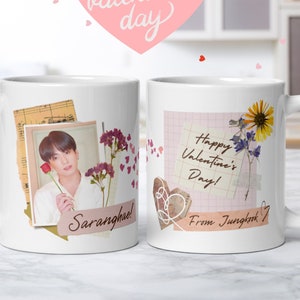 BTS Valentines Mug, Valentines Day Jungkook Coffee Mug, BTS Valentines Gift, Bts Merch, Bts Mug, Kpop Mug, Bts Borahae, Jungkook Lover Gift