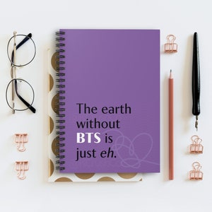 Bts Spiral Notebook, Bts Army Notebook, Bts Merch, Kpop Merch, Gift for Bts Army, Bts Journal, Bts Army Diary, Bts School Notebook