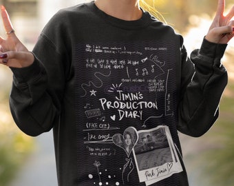 Jimin Production Diary Sweatshirt - BTS Merch, Kpop Fan Gift, Jimin Shirt