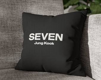 ジョングク セブン ピローカバー：BTSグッズ、K-POPファンギフト、JK枕