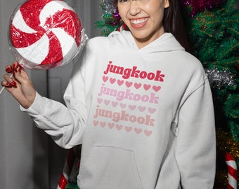 BTS Jungkook Hoodie: Kpop Fan Gift, Bts Merch, JK Hearts
