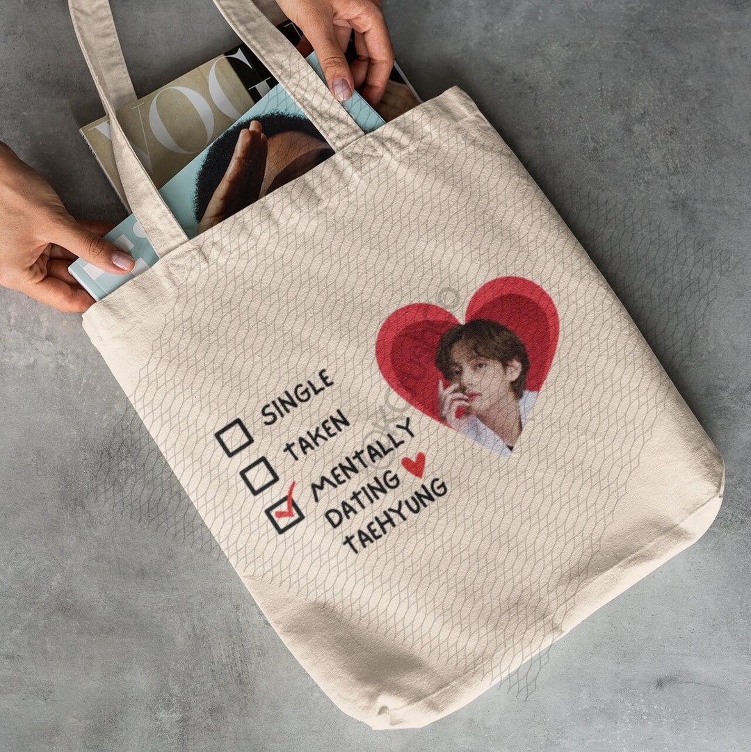 メンタルデート・テヒョン BTS トートバッグ：BTS グッズ、Kポップ