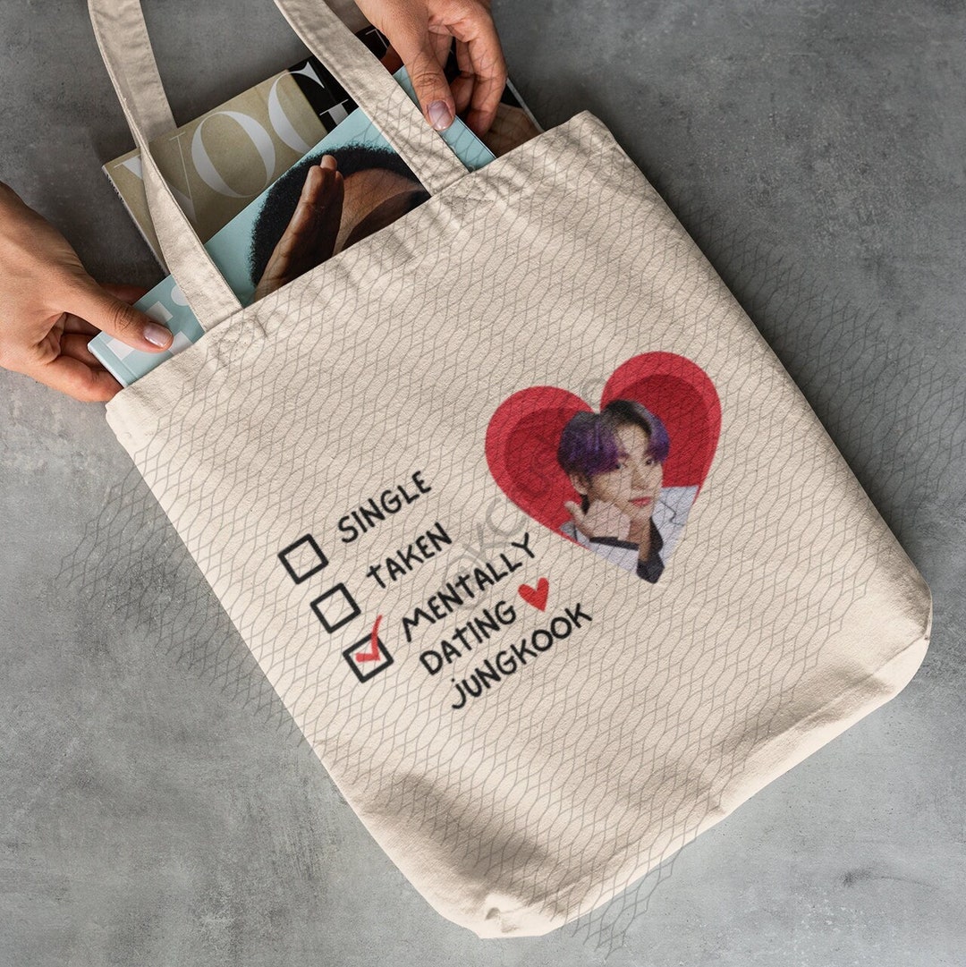   BTS Jungkook トートバッグ【非売品】 Mentally Dating Jungkook Bts Tote Bag: BTS Merch, Kpop Fan Gift - Etsy