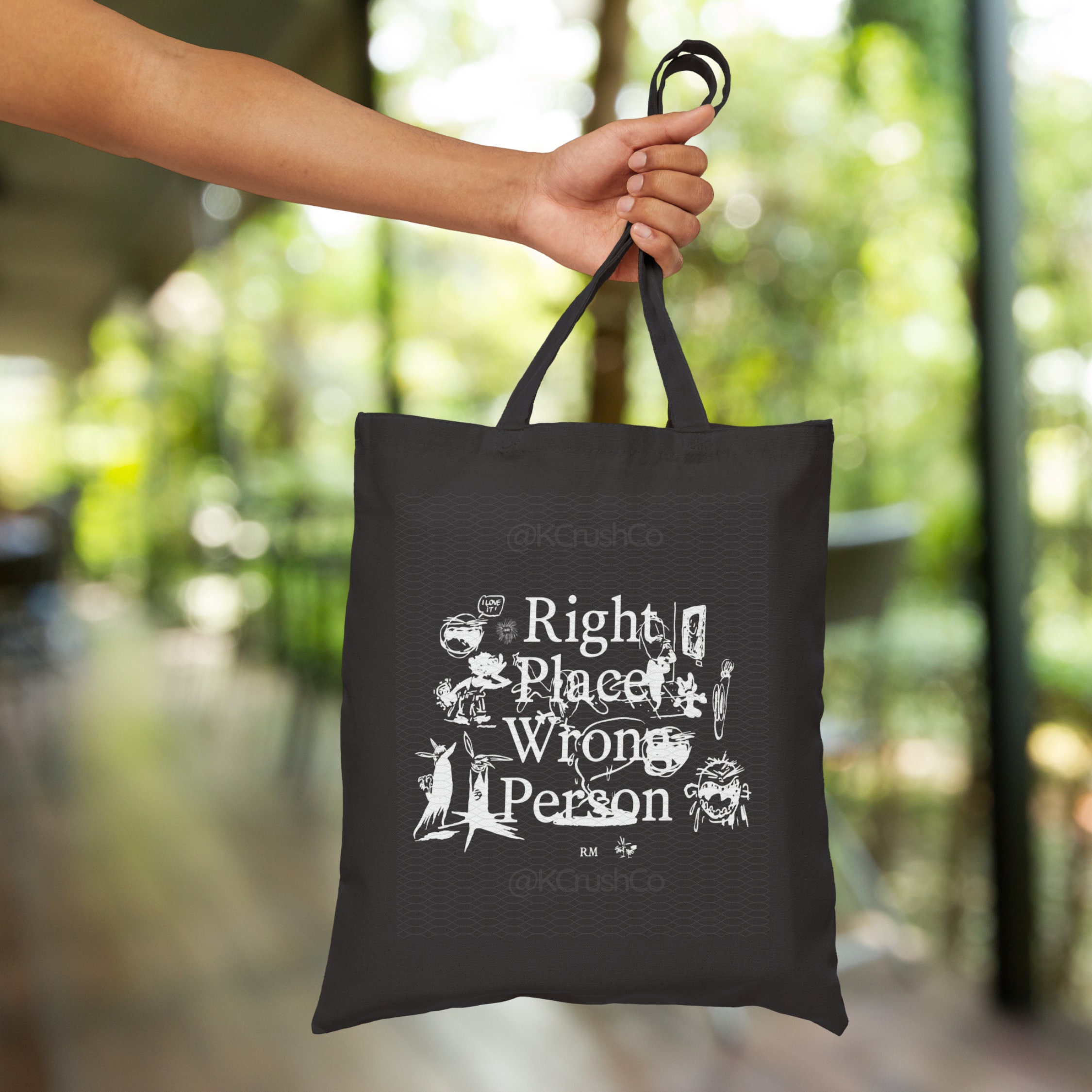 Bts Rm Tote Bag, RM Right Place Wrong Person Tote Bag