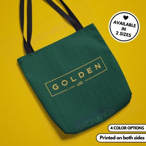 Jungkook Golden Tote Bag, Bts Jungkook Tote Bag, JK Golden Bag,Bts Tote Bag,Bts Merch, Jungkook Merch, JK Golden Tracklist Bag, JK Tote Bag