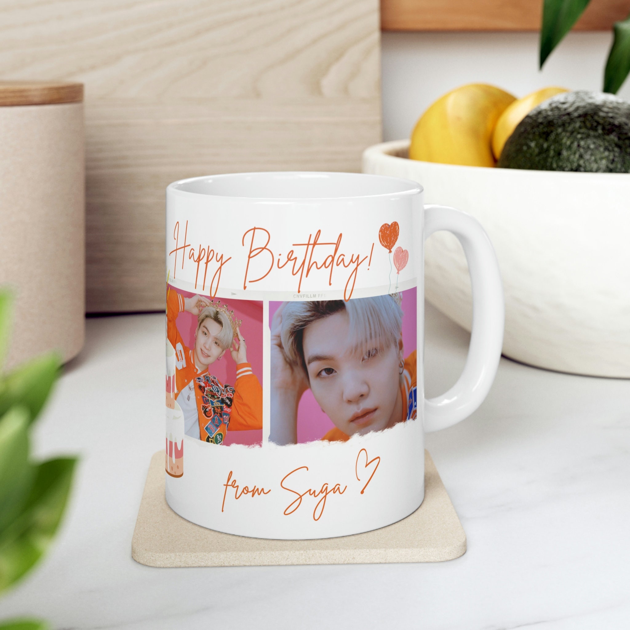 BTS シュガ バースデーマグカップ：BTSファングッズ、Kポップの誕生日
