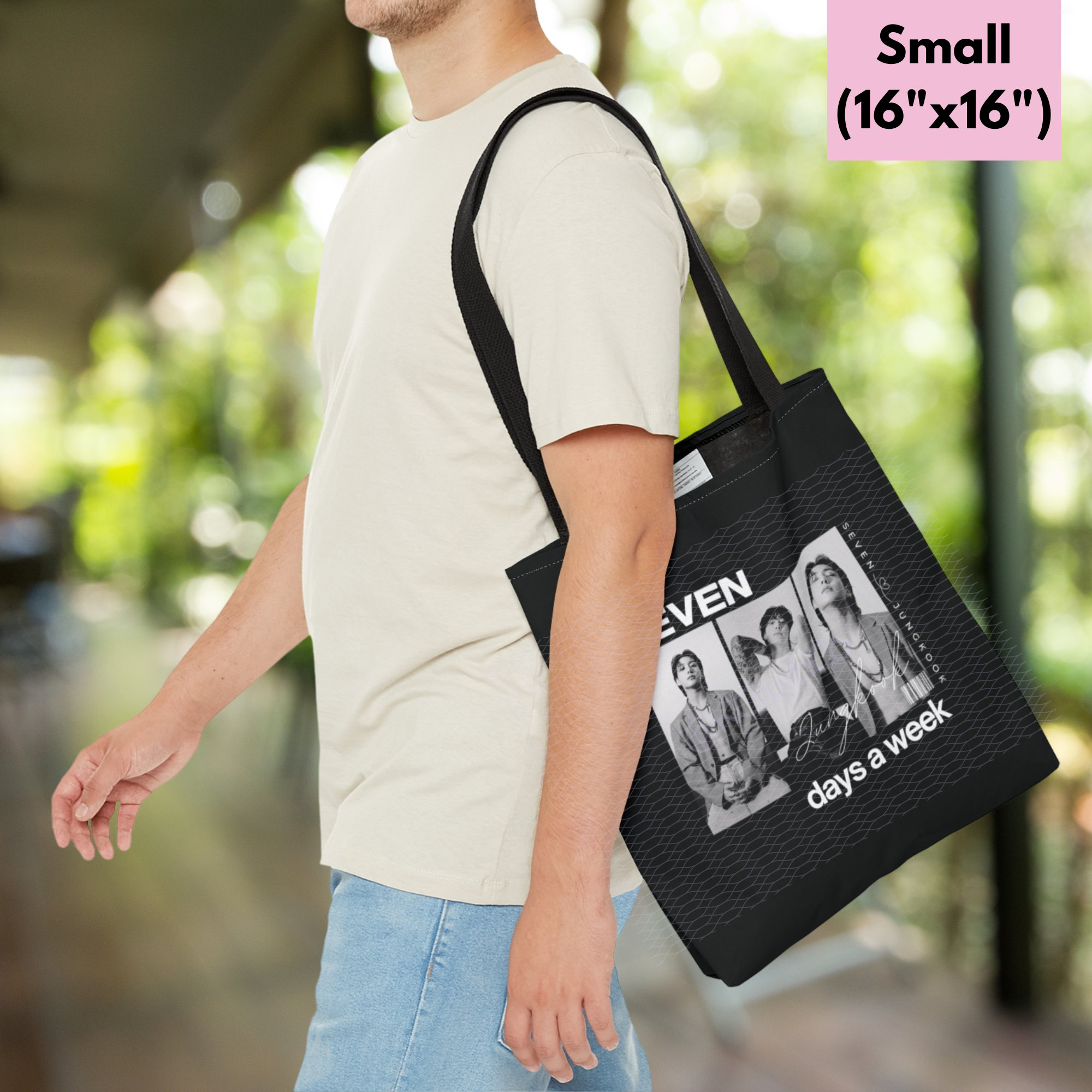 Jungkook Seven Tote Bag: Minimalist Bts Merch, Kpop Fan Gift - Etsy