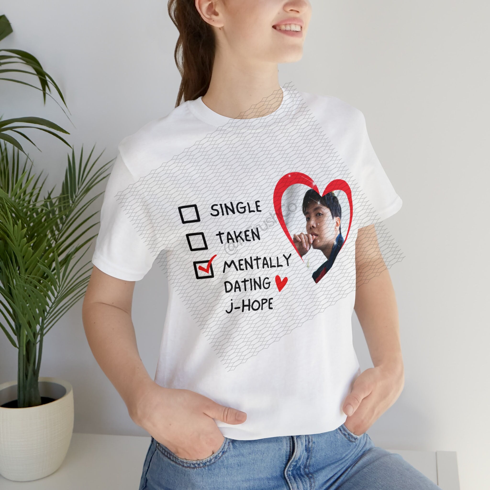 Mentally Dating J-hope T-shirt: Bts Merch, Kpop Fan Gift, Bts