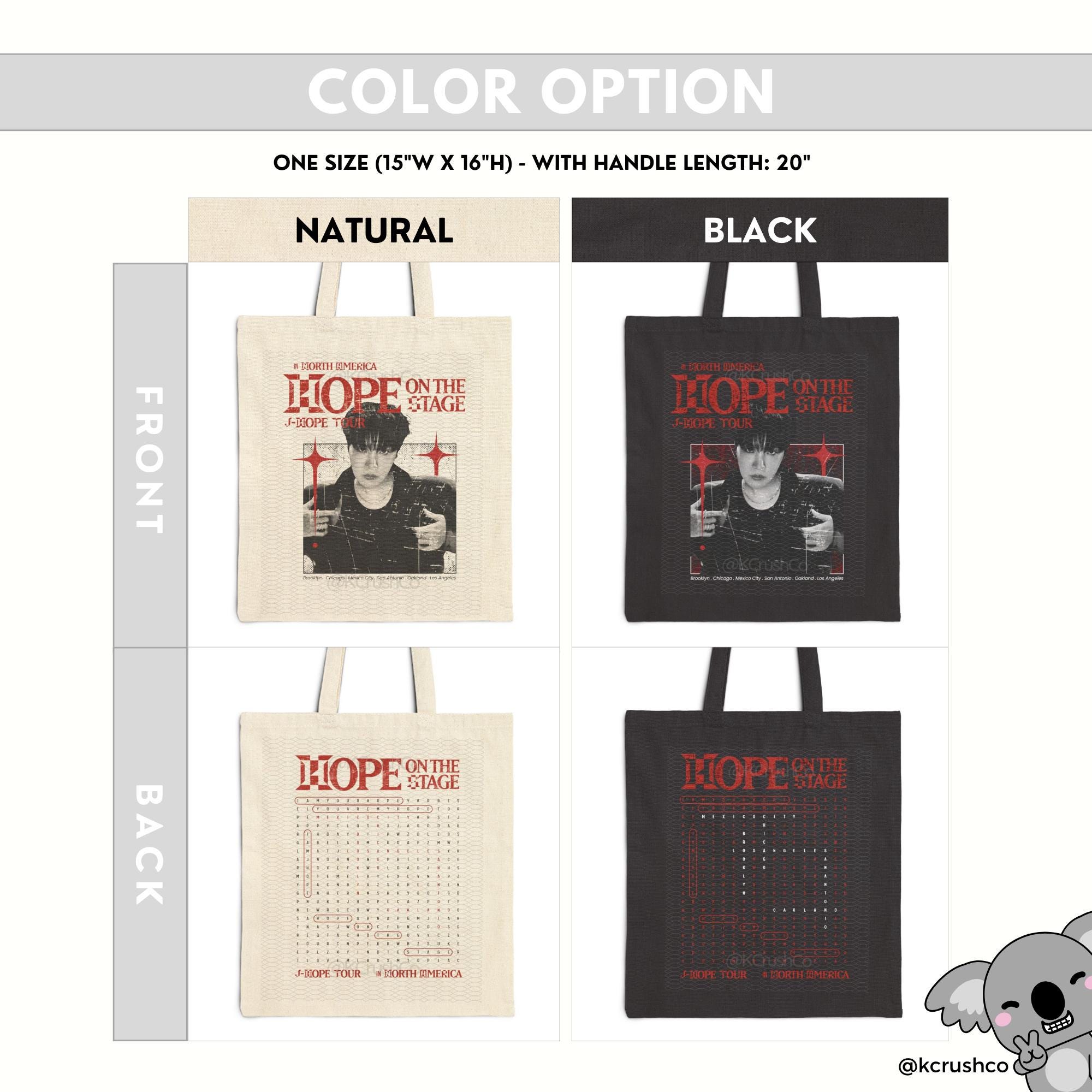 J-hope Tote Bag: Hope on the Stage, Bts Merch, Kpop Fan Gift - Etsy