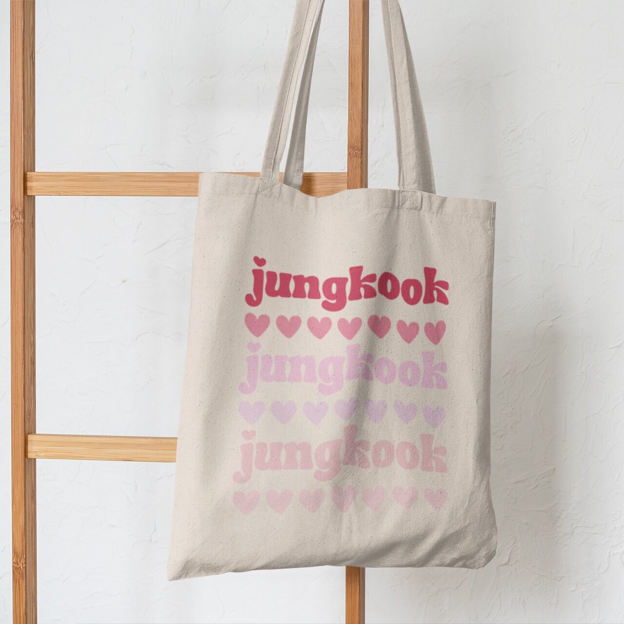 BTS Jungkook Tote Bag: Bts Merch, Kpop Fan Gift - Etsy