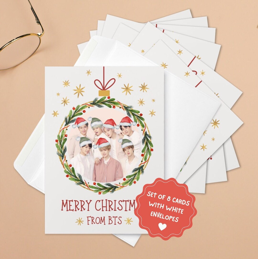 Bts Christmas Cards, Bts Greeting Cards, Bts Christmas Gift, Kpop Cards