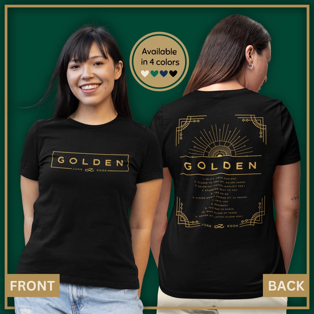 ジョングク ゴールデンアルバム Tシャツ：BTSグッズ、K-POPファン