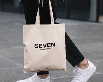 Jungkook Seven Tote Bag: BTS Merch, Kpop Fan Gift, JK Bag - Etsy