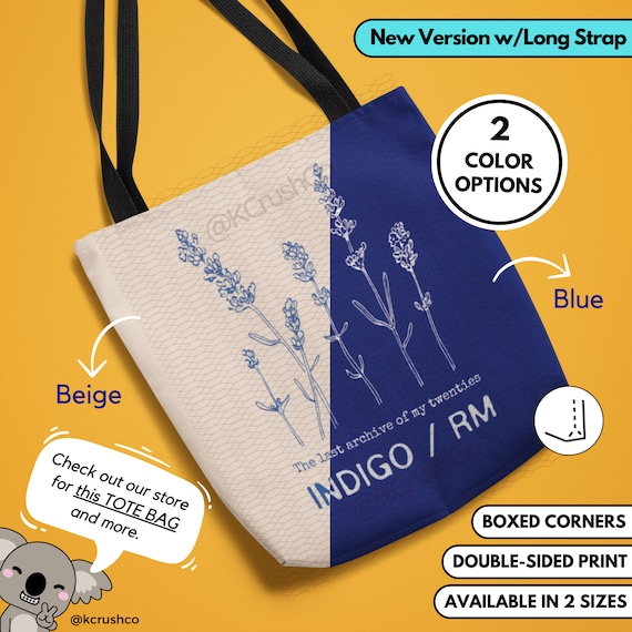 新品未使用 BTS RM INDIGO TOTEBAG トートバッグ Indigo RM Tote Bag - A Stylish Tribute to RM's Latest Album