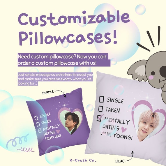 BTS Jimin Pillowcase: Mentally Dating, Bts Merch, Kpop Fan Gift